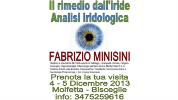 4-5 Dicembre visita iridologica di Fabrizio Minisini a Bisceglie e Molfetta - CLICCA QUI PER SAPERNE DI PIU'