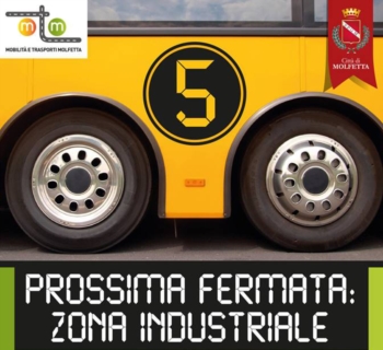 Da Venerdì 28 Febbraio attiva la prima linea urbana per la zona industriale di Molfetta