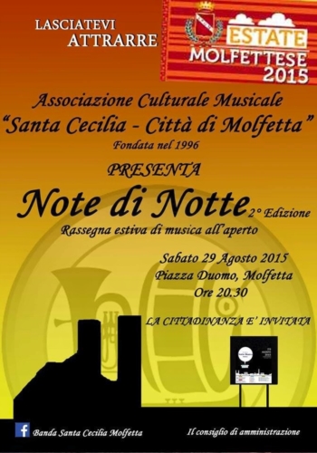 Note di Notte - 2^ Edizione, Sabato 29 Agosto, alle 20.30 presso Piazza Duomo di Molfetta