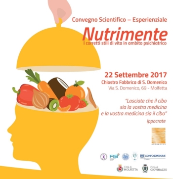 Nutrimente: i corretti stili di vita in ambito psichiatrico. Il 22 settembre a Molfetta il convegno scientifico-esperienziale di Anthropos