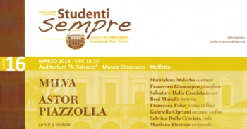 Concerto curato da ''Studenti sempre'':16 Marzo ore 18,30 presso il Museo Diocesano