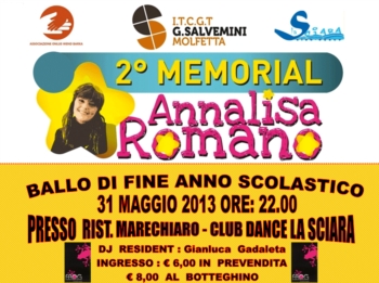 Venerdì 31 Maggio, ore 22.00 c/o il ristorante Marechiaro ci sarà il ballo di fine anno scolastico dell'ITCGT DI Molfetta