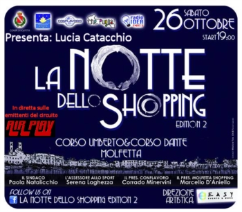 ''La notte dello shopping'' - Sabato 26 ottobre dalle ore 19,00 in corso Umberto e corso Dante